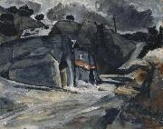 Paul Cezanne Paysage provencal, or Rochers a L'Estaque, or Masures sous la neige oil painting picture wholesale